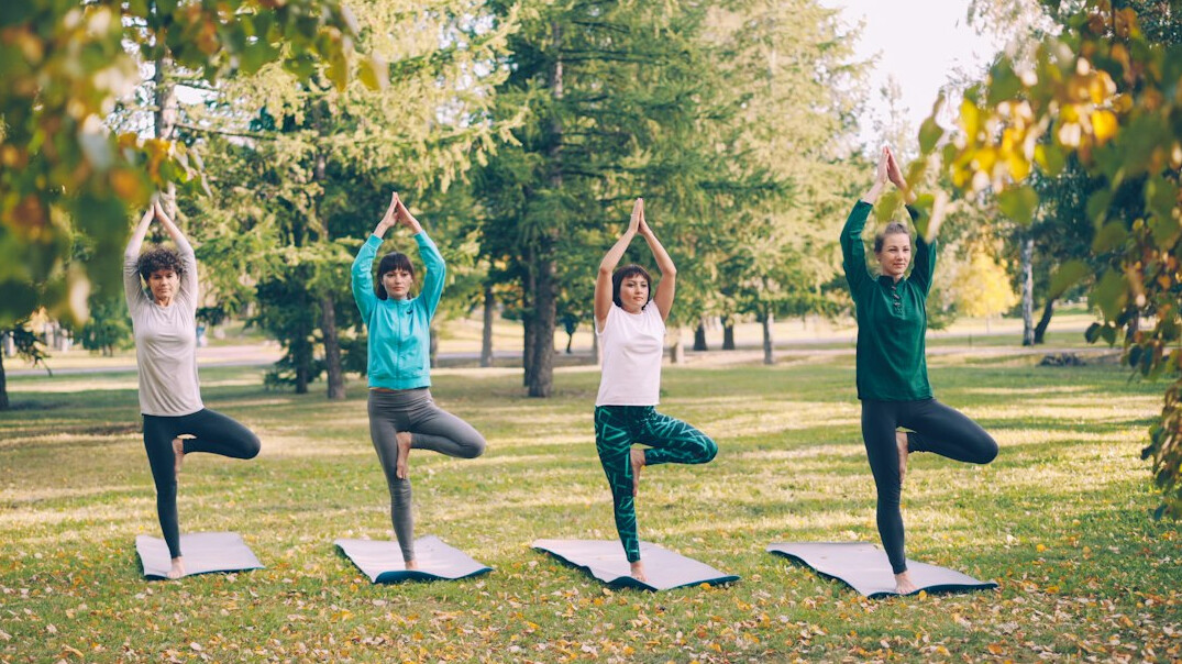 group fitness class outdoors