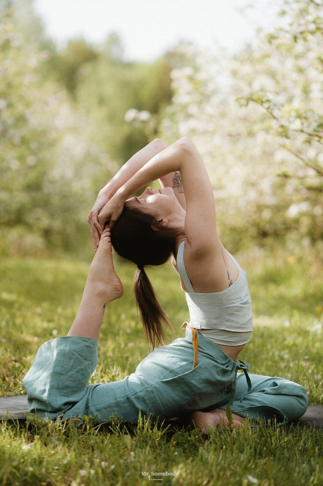 woman doing yoga pose